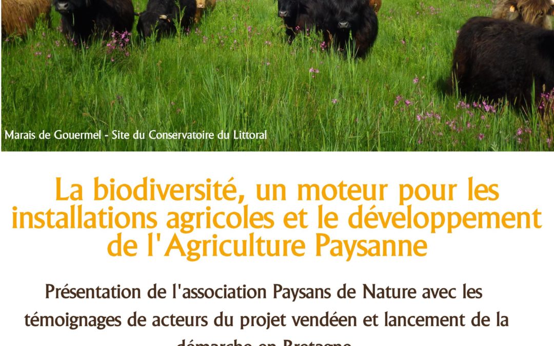 Café-paysan sur le lancement de la démarche « Paysans de Nature » en Bretagne