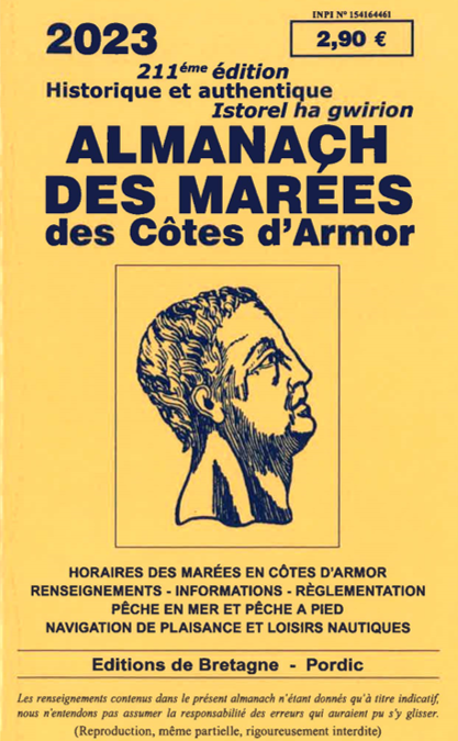 L’almanach des marées des Côtes d’Armor 2023 vient de paraître